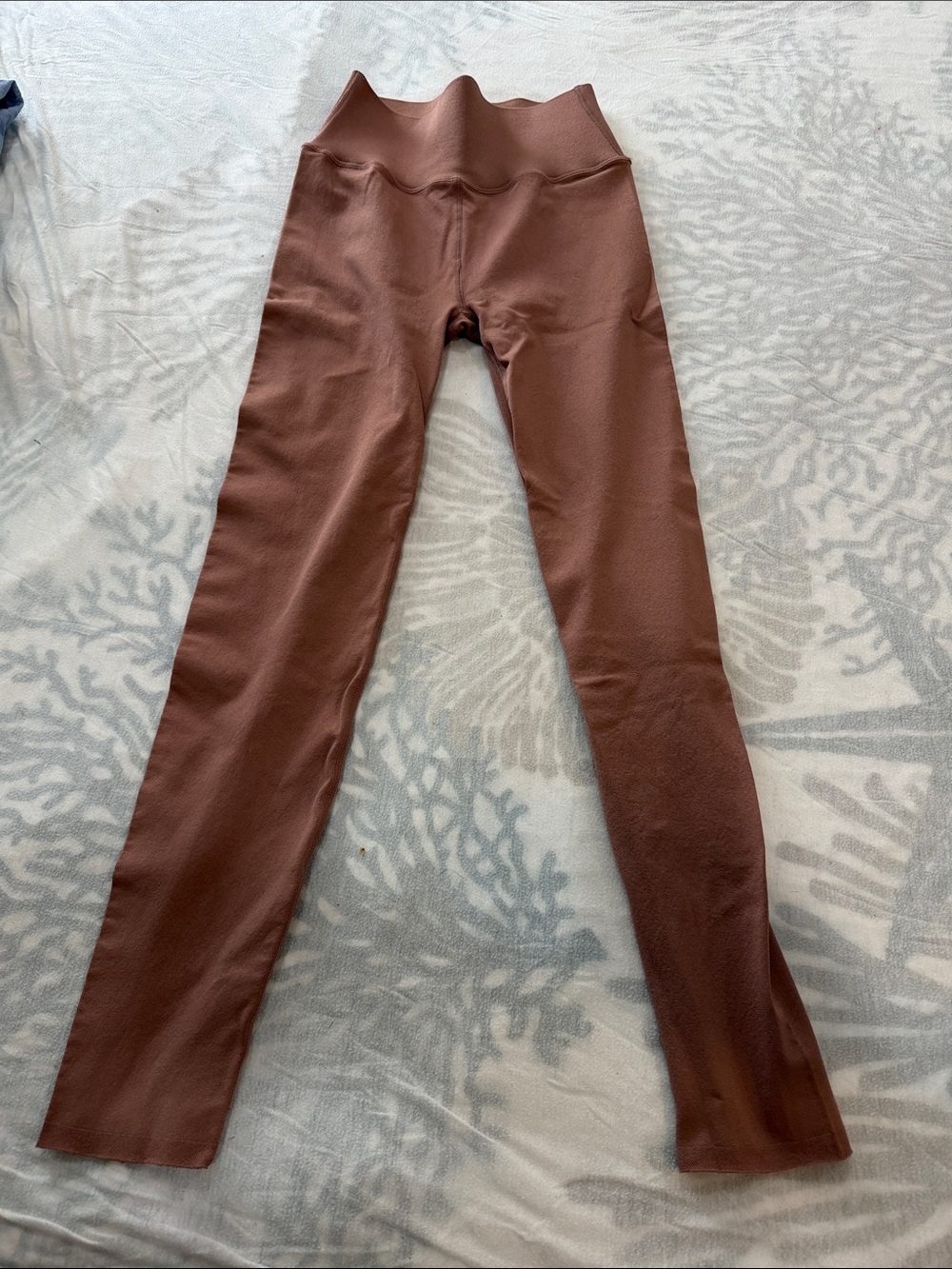 Fabletics High-Waisted Chocolate Pinkish Brown Leggings